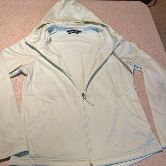 North Face Fleece Hoodie Ladies Size Medium. Mint Green - Picture 2 of 5